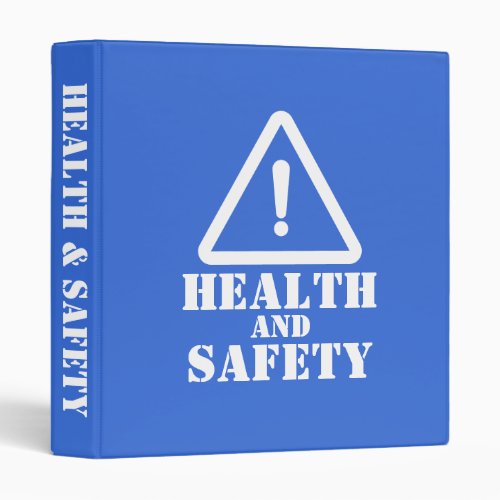 Blue Health and Safety Manual 3 Ring Binder
