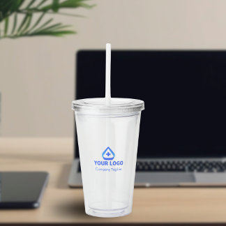 Blue Healthcare Logo Branded Promo Acrylic Tumbler