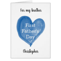 Blue Heart 1st Father's Day Brother