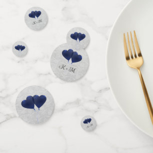 Blue Heart Balloons Wedding Confetti