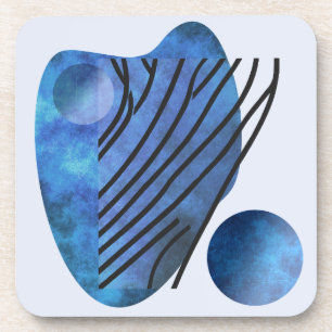 Blue Heart Beverage Coaster