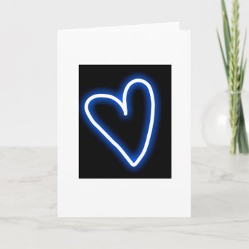 Blue Heart Blank Greeting Card by SPKCreative at Zazzle
