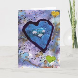 blue heart card