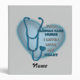 Blue Heart Cardiac Care nurse 3 Ring Binder
