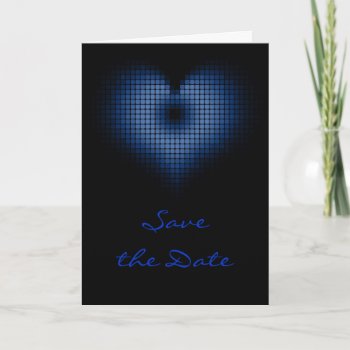 Blue Heart Design - Save The Date Announcement by karanta at Zazzle