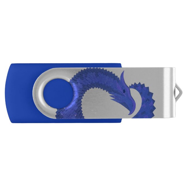 Blue heart dragon flash drive (Front)