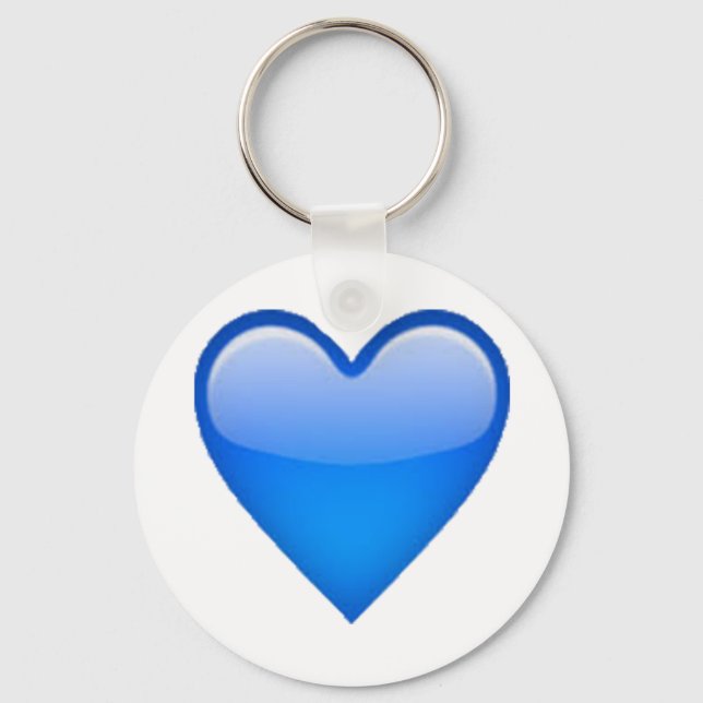 Blue Heart - Emoji Keychain (Front)