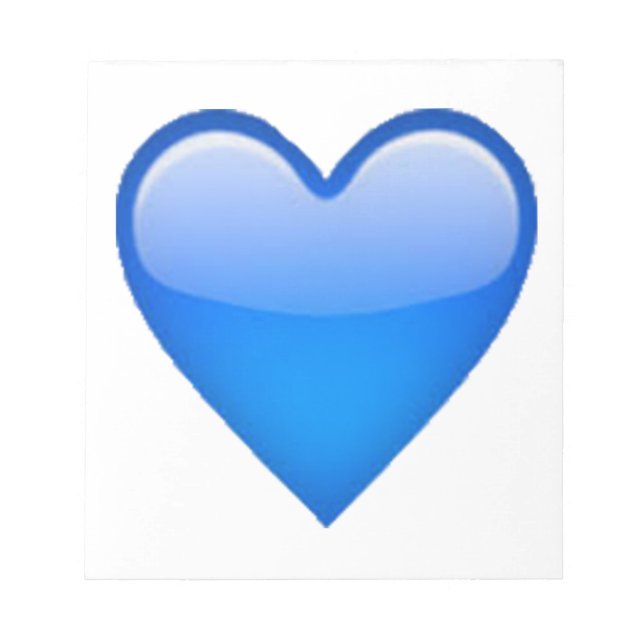 Blue Heart - Emoji Notepad (Front)