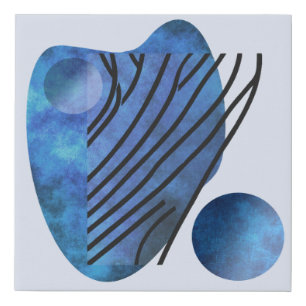 Blue Heart Faux Canvas Print