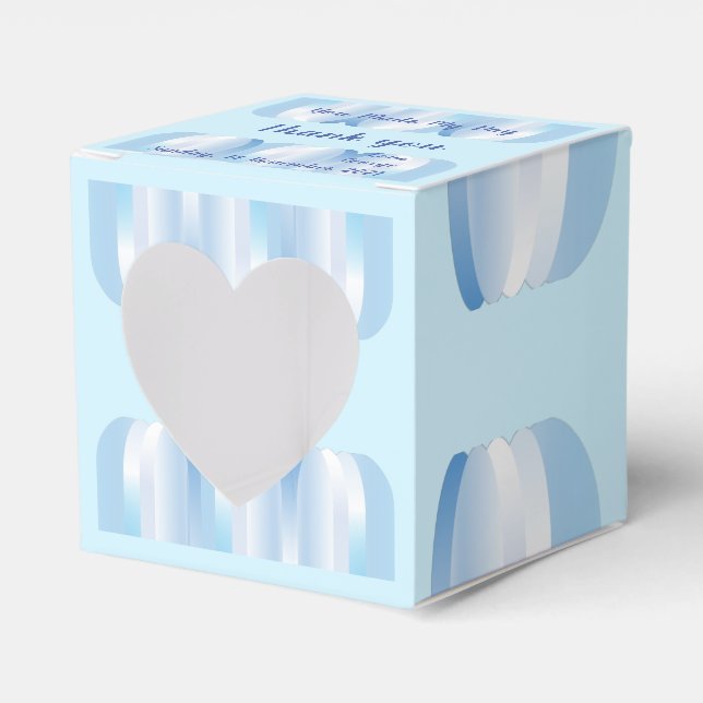 Blue Heart Favor Box (Front Side)