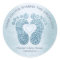 Blue Heart Feet Baby Shower Favor Thank You Boy