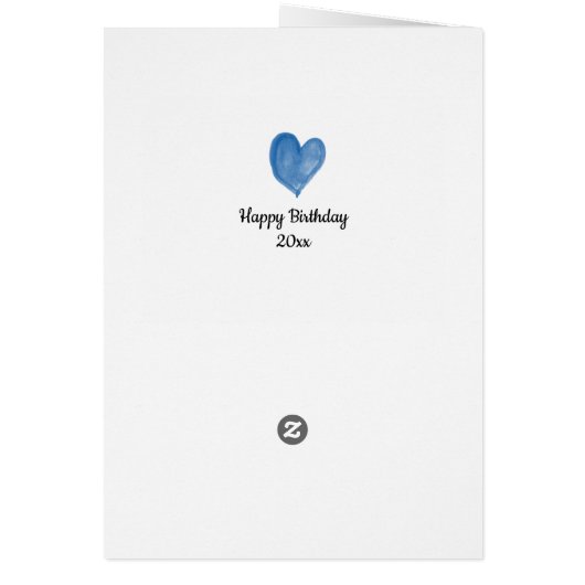 Blue Heart For My Son 40th Birthday (Back)