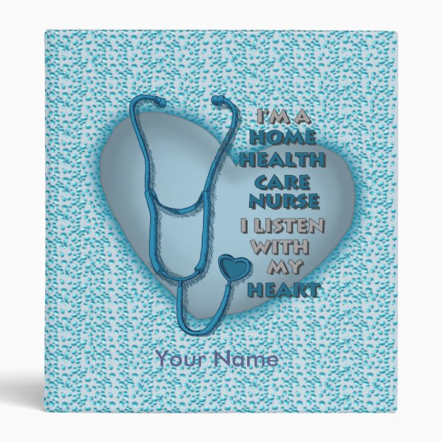 Blue Heart Home Health Care Nurse Binder (Front)