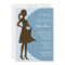 Blue Heart in Tummy Baby Shower Invitation