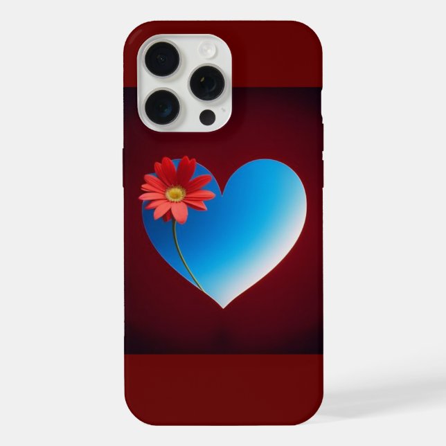 Blue Heart Iphone Case (Back)