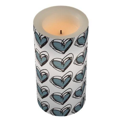 Blue Heart LED Candle— Trendy & Elegant Flameless Candle | Zazzle