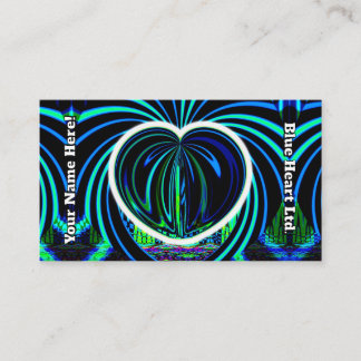 Blue Heart Ltd. (you may add words) Business Card