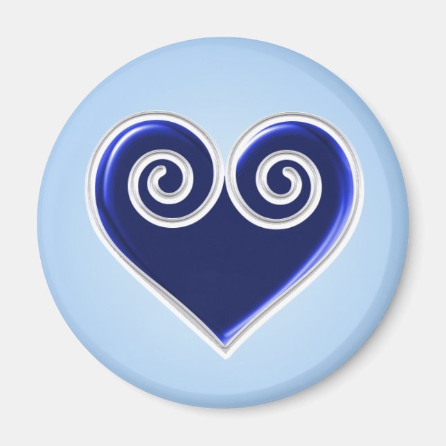 Blue Heart Magnet (Front)