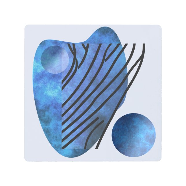 Blue Heart Metal Print (Front)