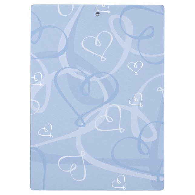 Blue heart pattern clipboard (Back)
