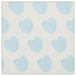 Blue Heart Pattern Fabric
