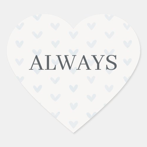 Blue Heart Pattern Minimal Serif Always