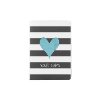 Blue Heart - Personalized Passport Cover
