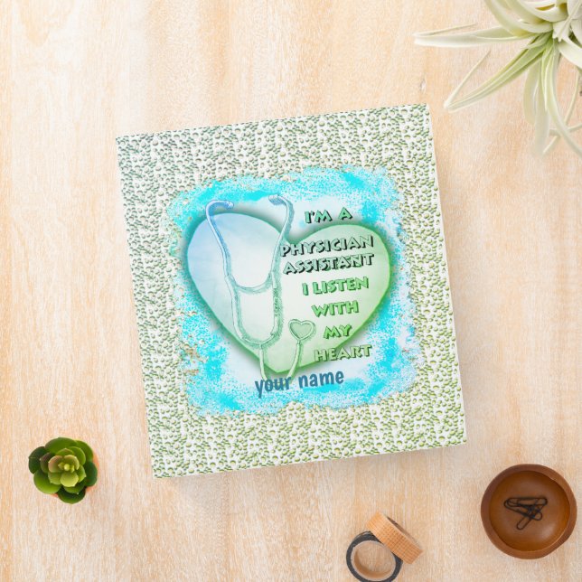 Blue Heart Physician Assistant custom binders (In Situ)