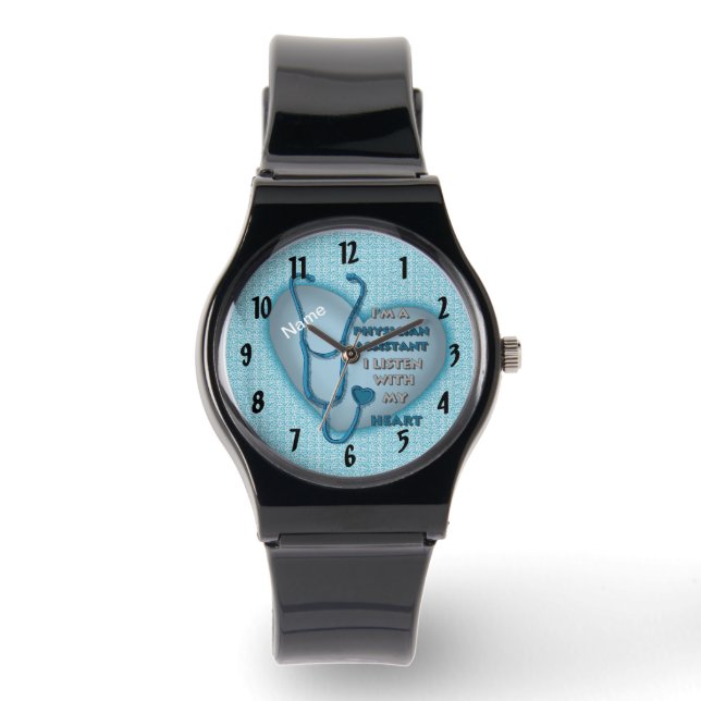 Blue Heart Physician Assistant  Watch (Front)
