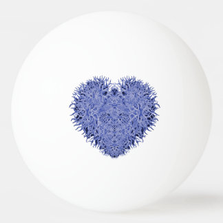 Blue Heart Ping-Pong Ball