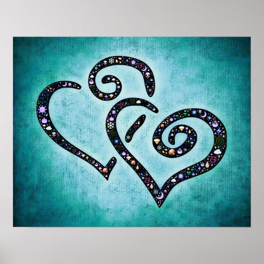 Blue Heart Poster