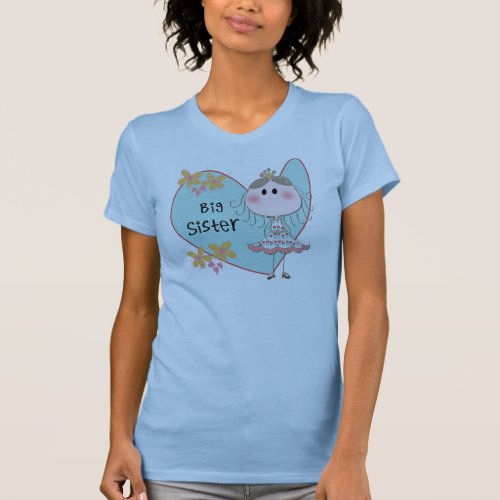 Blue Heart Princess Big Sister T_Shirt