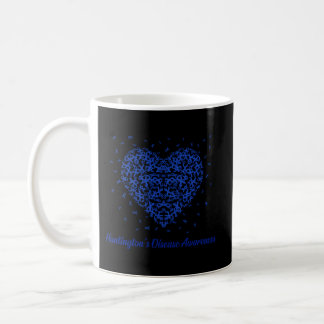 Blue Heart Ribbon Huntington'S Disease Awareness Coffee Mug