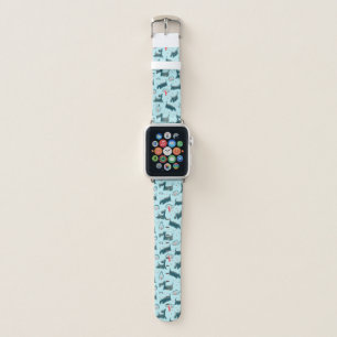 Blue Heart Scottish Terrier Scottie Puppy Dog Pet Apple Watch Band