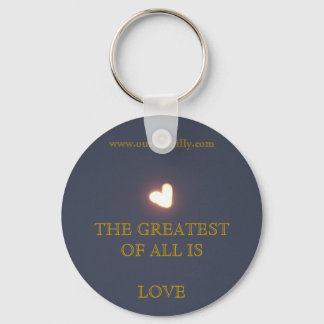 blue heart shaped moon key chain