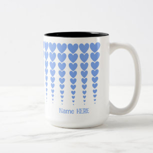 Blue Heart Tinsels, Best Teacher Ever Personalized Two-Tone Coffee Mug