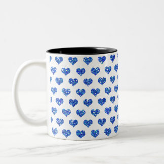 Blue Heart Two-Tone Coffee Mug