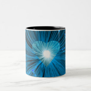 Blue Heart two-tone mug