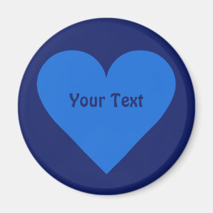 Blue Heart Valentine custom magnets