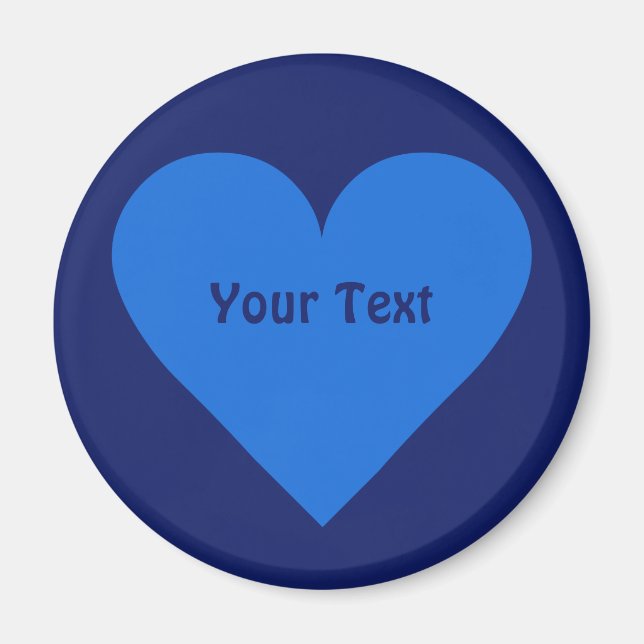 Blue Heart Valentine custom magnets (Front)