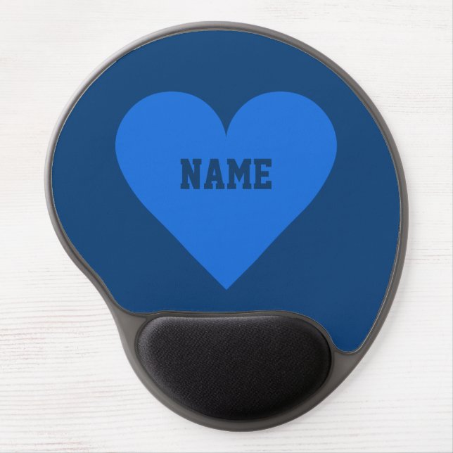 Blue Heart Valentine custom mousepad (Front)