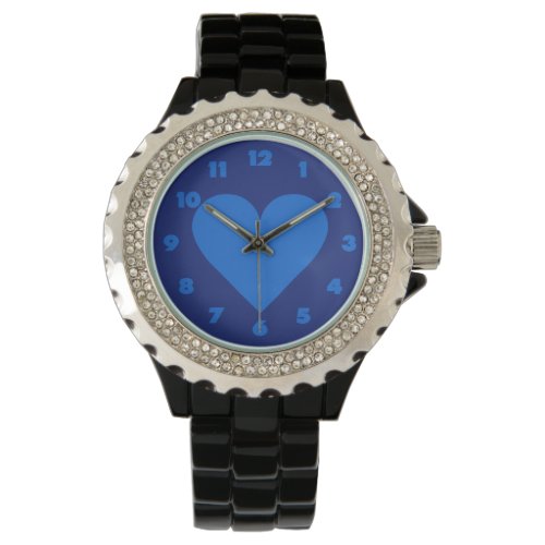 Blue Heart Valentine custom watches