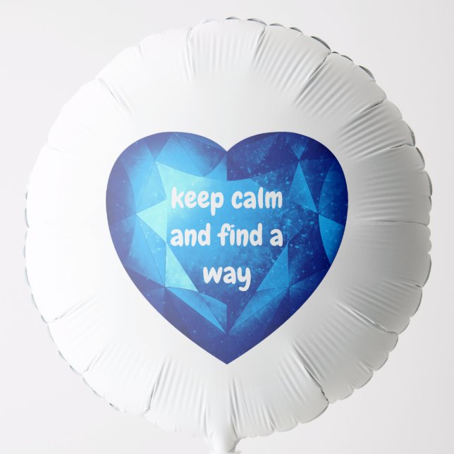 Blue Heart with Quote Balloon (Front)