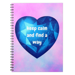 Blue Heart with Quote Notebook