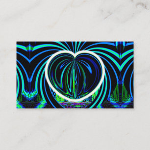 Blue Heart (you may add words) Business Card