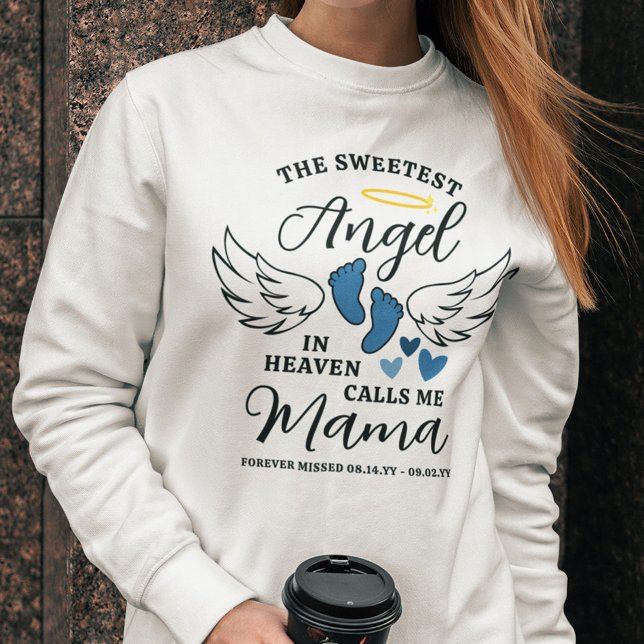 Blue Hearts Angel Calls Me Mama Loss of Son T-Shirt (Creator Uploaded)