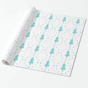 Blue Hearts Around Alice Wrapping Paper