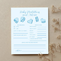 Blue Hearts Baby Predictions & Advice Card