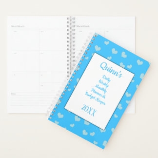 Blue Hearts Daily Budget Planner