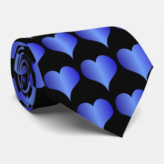 Blue Hearts Design Neck Tie